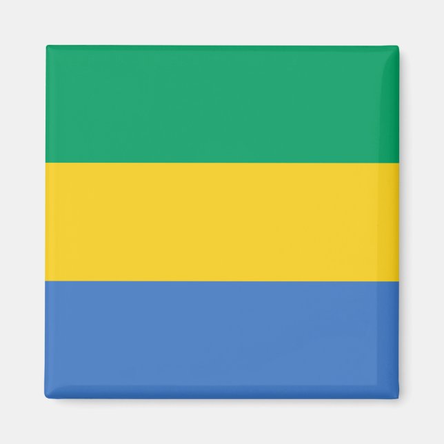 Gabon Flagga Magnet (Framsidan)