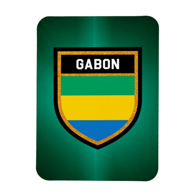 Gabon Flagga Magnet (Vertikal)
