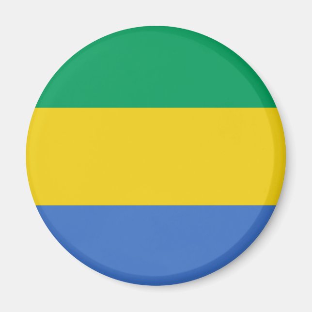 Gabon flagga magnet (Framsidan)