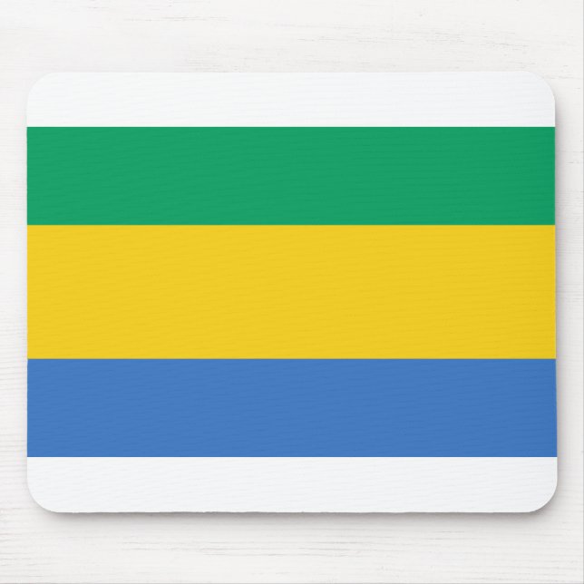 Gabon Flagga Musmatta (Framsidan)