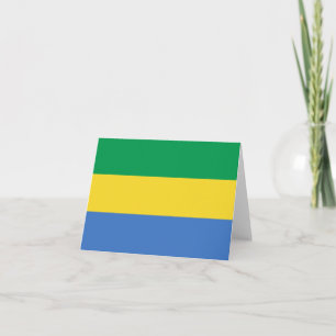 Gabon Flagga Notecard Kort