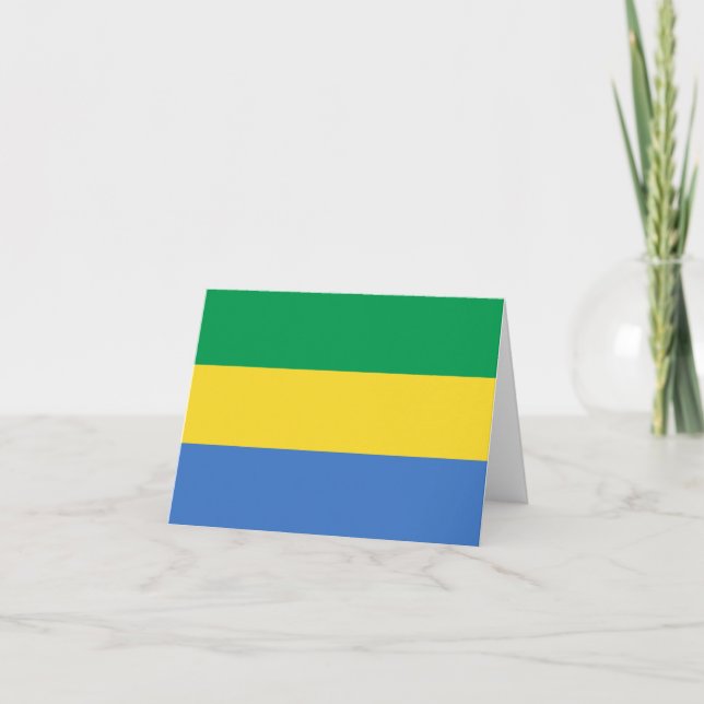 Gabon Flagga Notecard Kort (Framsida)