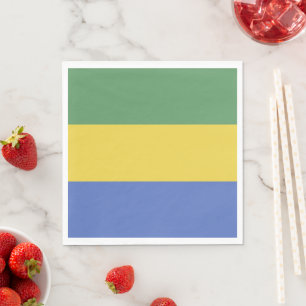 Gabon flagga pappersservett