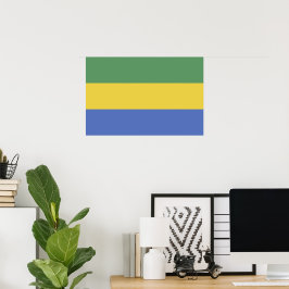 Gabon flagga poster