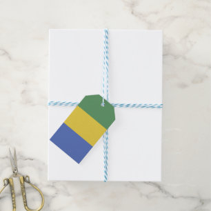 Gabon flagga presentetikett