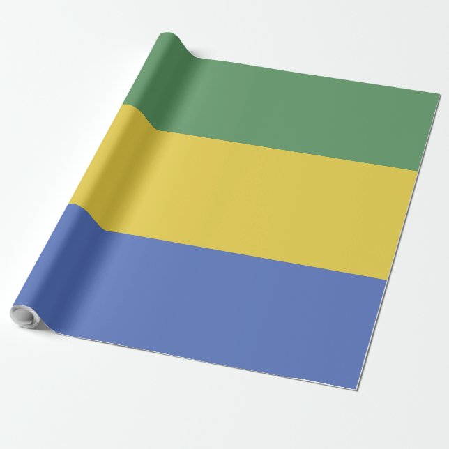 Gabon flagga presentpapper (Utrullad)