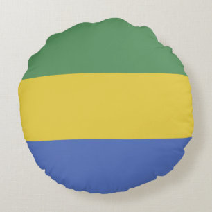 Gabon flagga rund kudde