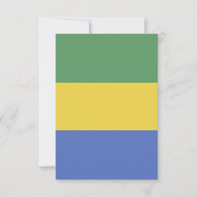 Gabon flagga tack kort (Framsida)