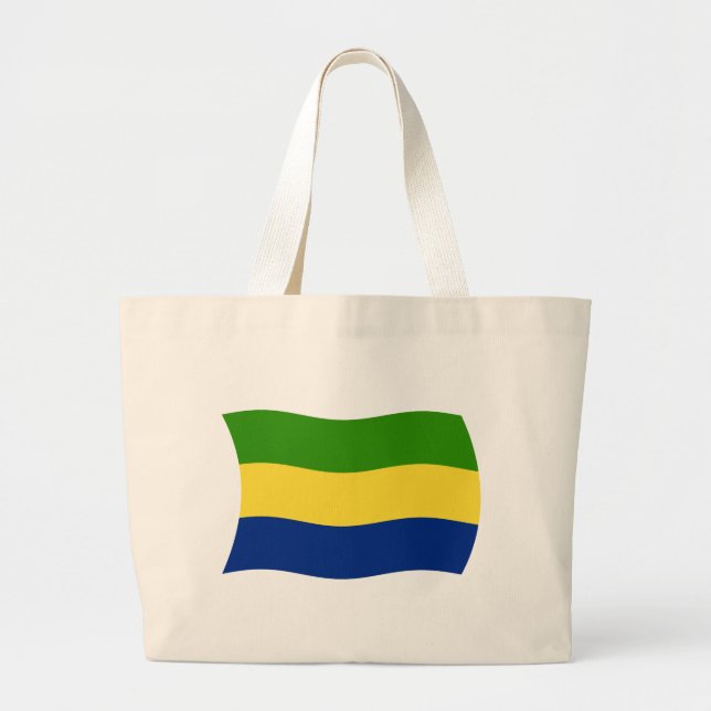 Gabon Flagga Tote Bag Jumbo Tygkasse (Framsidan)
