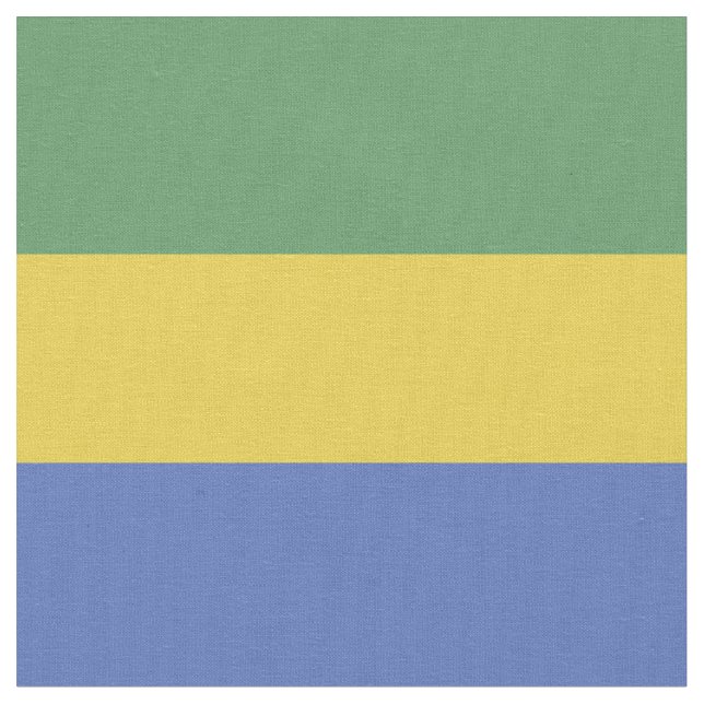 Gabon flagga tyg (Närbild)