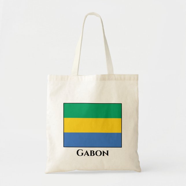 Gabon Flagga Tygkasse (Framsidan)