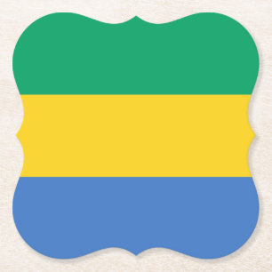 Gabon Flagga Underlägg Papper
