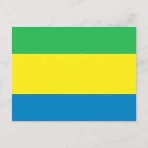 Gabon Flagga Vykort