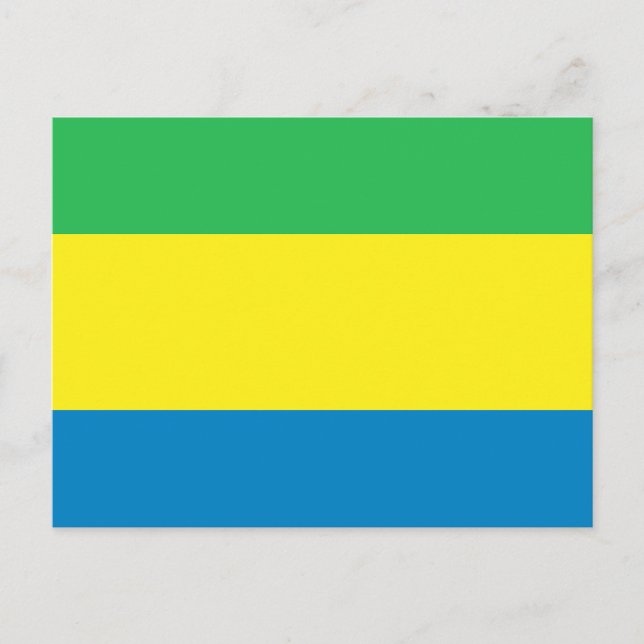 Gabon Flagga Vykort (Framsida)
