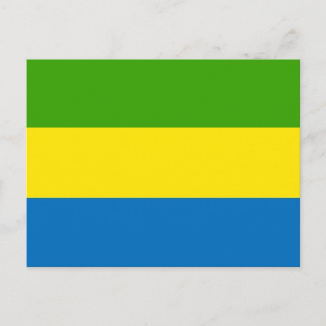 Gabon Flagga Vykort (Framsida)