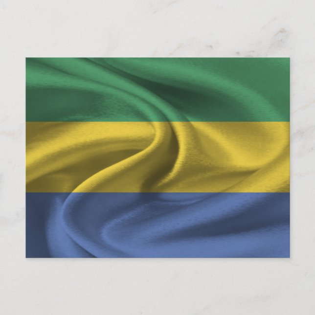 Gabon Flagga Vykort (Framsida)