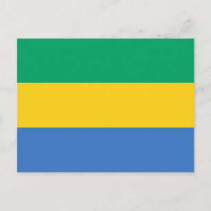 Gabon Flagga vykort