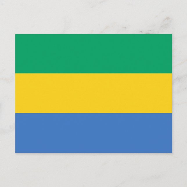 Gabon Flagga vykort (Framsida)