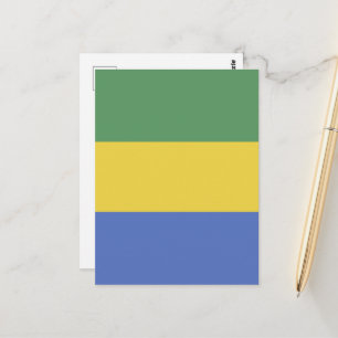Gabon flagga vykort