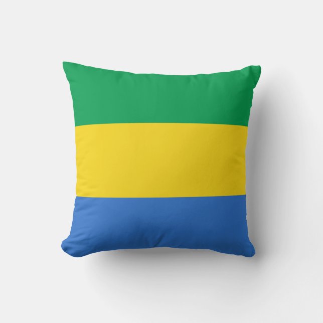 Gabon Flagga x Flaggkudde Kudde (Framsida)