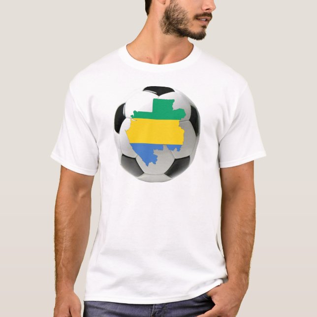 Gabon fotbollfotboll tee shirt (Framsida)