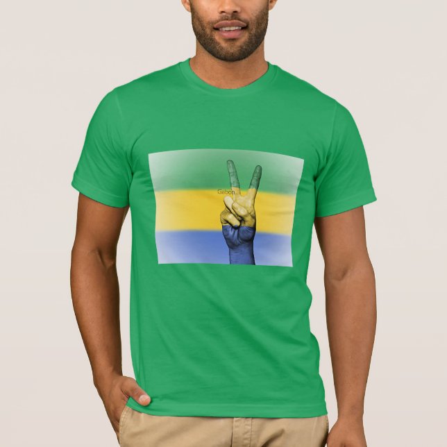 Gabon, fredstecken t shirt (Framsida)