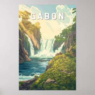 Gabon Illustration Resa Konst Vintage Poster