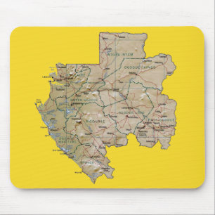 Gabon karta Mousepad Musmatta