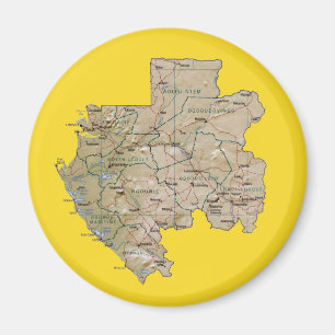 Gabon kartamagnet magnet