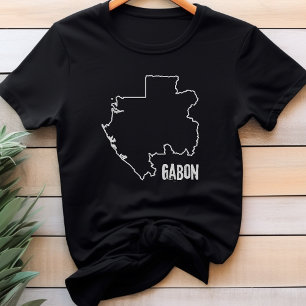 Gabon Land Gräns Karta Gabons gränsdragning T Shirt
