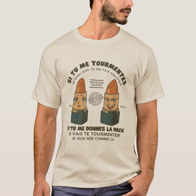 Gabon: om du plågar mig t shirt (Framsida)