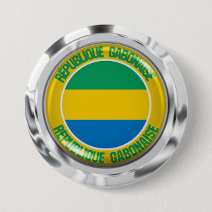 Gabon Round Emblem Knapp