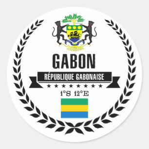 Gabon Runt Klistermärke