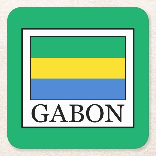Gabon Underlägg Papper Kvadrat (Framsidan)