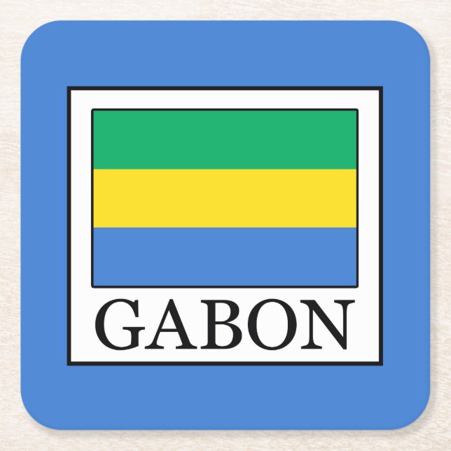 Gabon Underlägg Papper Kvadrat (Framsidan)
