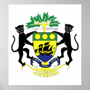 Gabon vapensköld poster