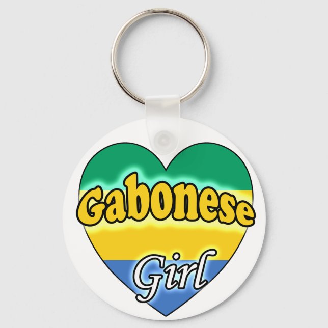 Gabonese Girl Nyckelring (Framsida)
