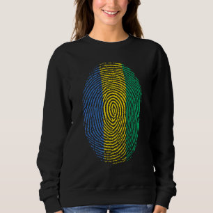 Gabons flag DNA-fingeravtryck män kvinnor barn T Shirt