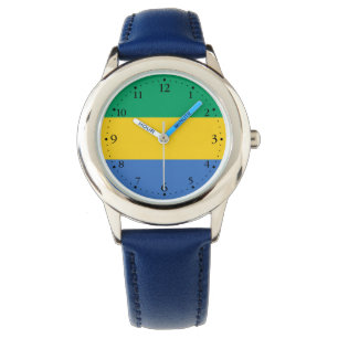 Gabons flagga armbandsur