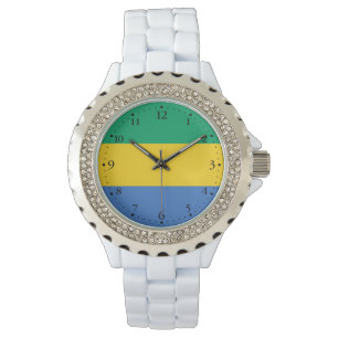 Gabons flagga armbandsur