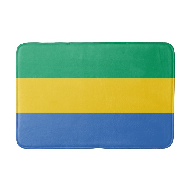 Gabons flagga badrumsmatta (Framsidan)