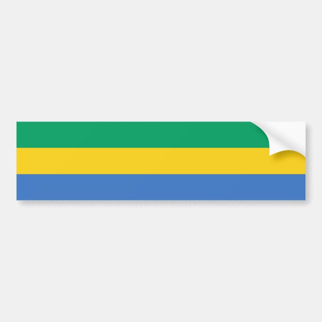 Gabons flagga bildekal (Framsidan)