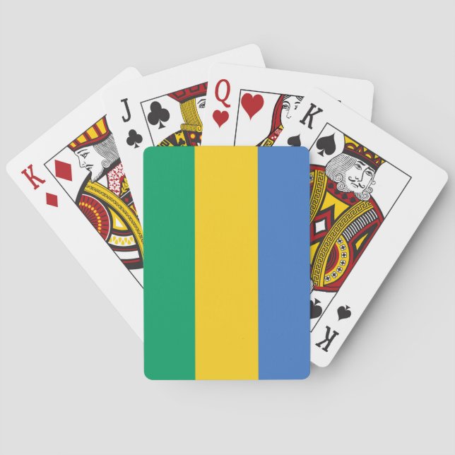 Gabons flagga (Gabon) Casinokort (Baksidan)