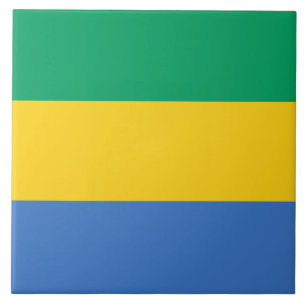 Gabons flagga (Gabon) Kakelplatta