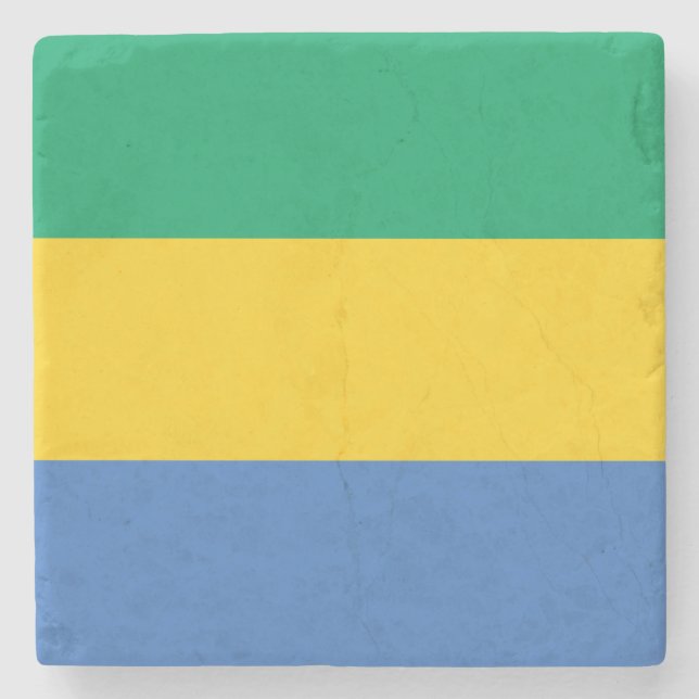Gabons flagga (Gabon) Stenunderlägg (Framsidan)