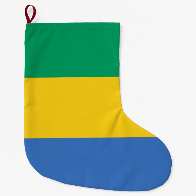 Gabons flagga (Gabon) Stor Julstrumpa (Framsidan)