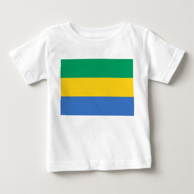 Gabons flagga (Gabon) T Shirt (Framsida)