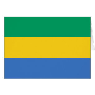 Gabons flagga hälsningskort