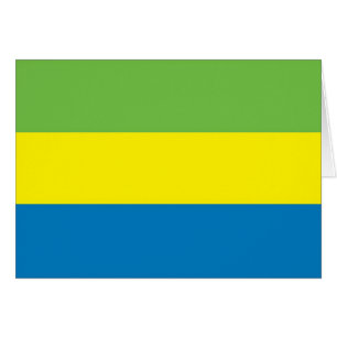 Gabons flagga hälsningskort