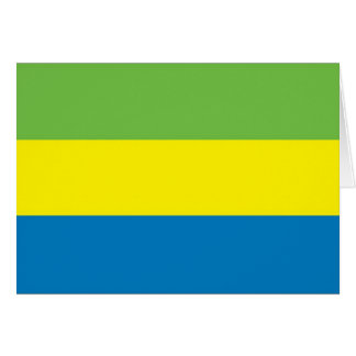 Gabons flagga hälsningskort